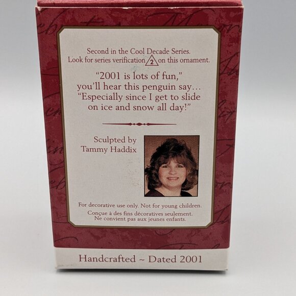 Hallmark Keepsake Cool Decade 2001, 2nd in Cool Decade Series, Penguin Ornament - Picture 9 of 11